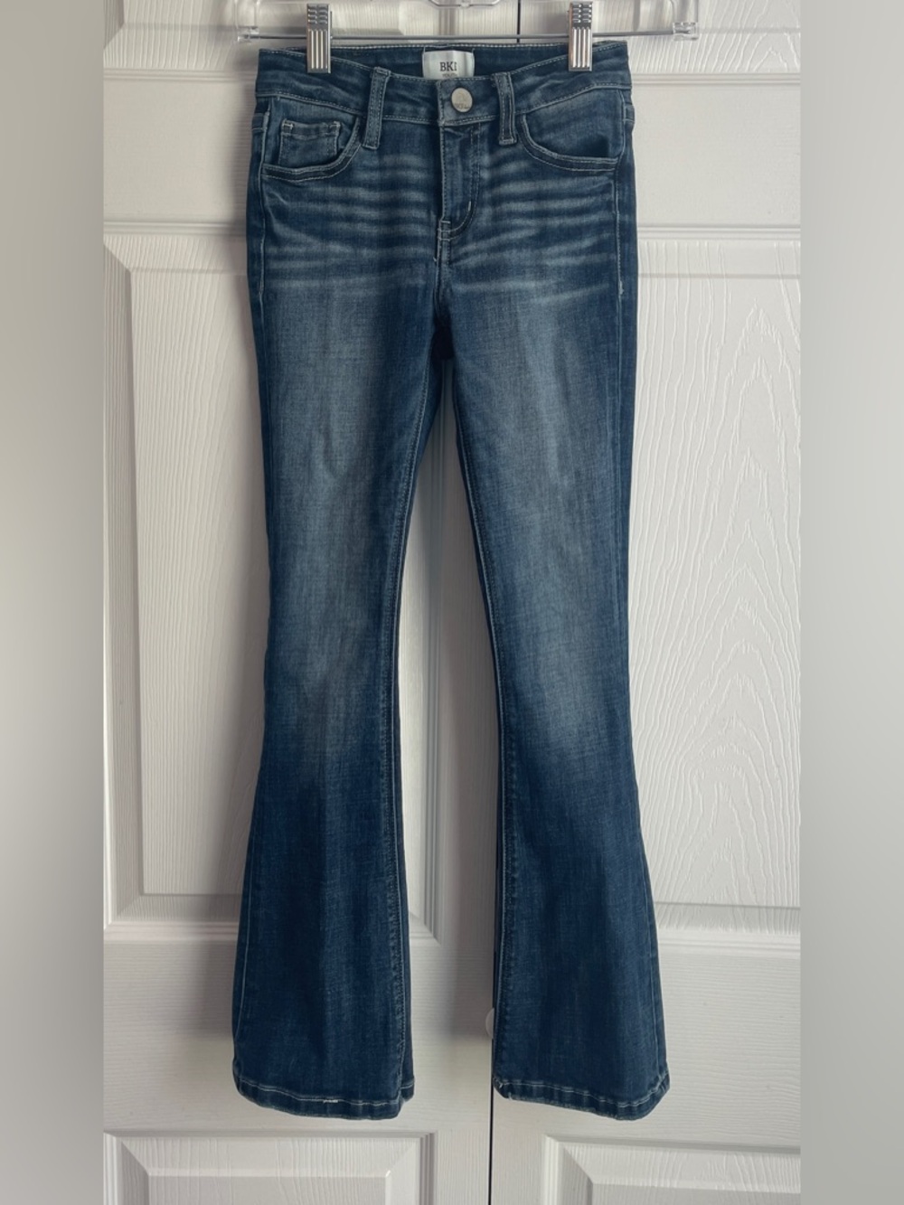 BKE Girl’s Flare Blue Denim Jeans Size 8R Adjustable Waist